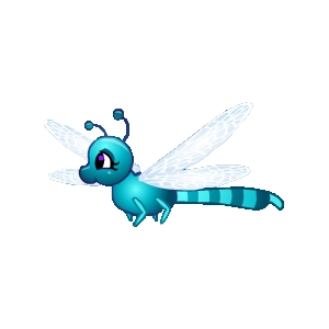 Cute Aqua Twilight Dragonfly